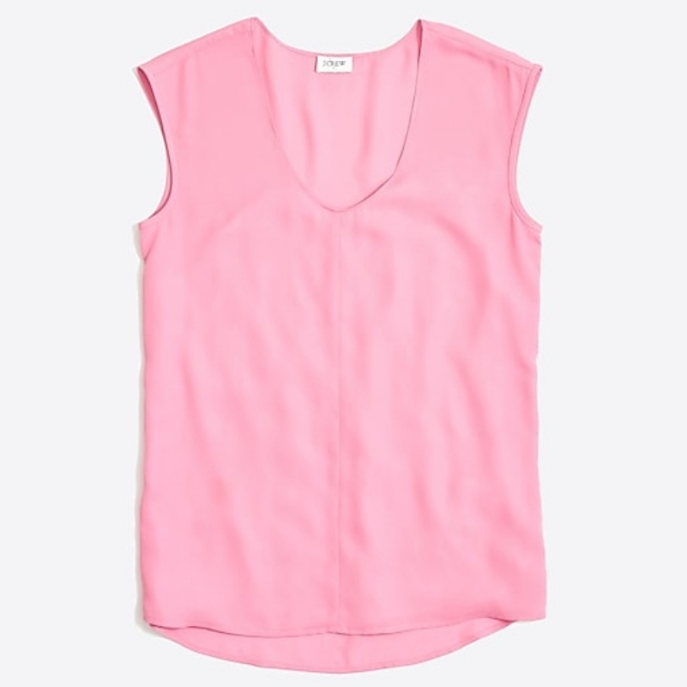 *J.Crew Factory Cap Sleeve Shirttail Top Sz 4